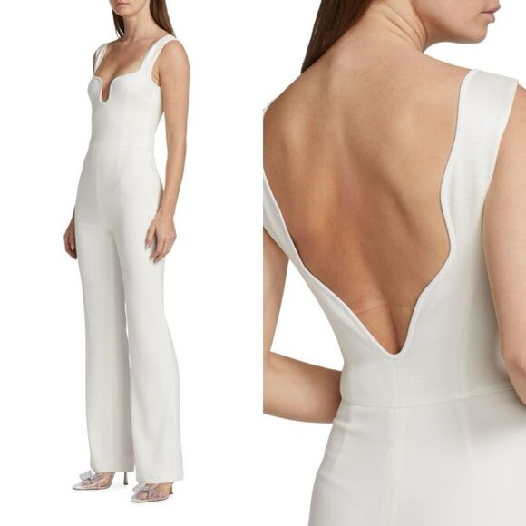GALVAN Barcelona Sleeveless Flared Jumpsuit Size US10 $1895 - Picture 2 of 9